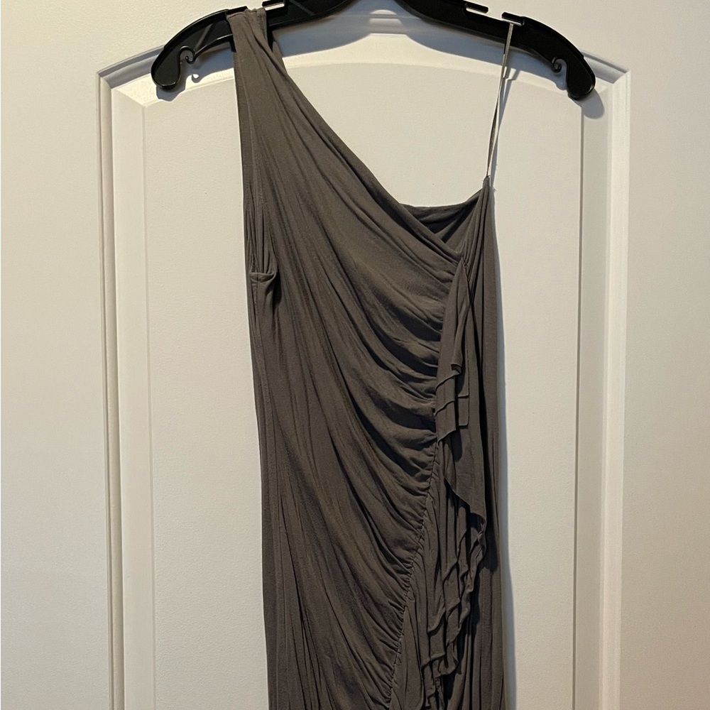 Bailey 44 Small One Shoulder Ruffled Bodycon Knee Length Dress